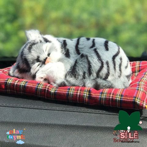 Thú Bông Mèo Vàng Mõm Đen - Kháng Khuẩn Than Hoạt Tính, Thanh Lọc Không Khí - Trang Trí Xe Hơi và Không Gian Sống Dễ Thương