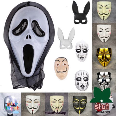 Mặt Nạ Cosplay Hacker V For Vendetta - Phụ Kiện Halloween Độc Đáo, Thích Hợp Cho Tiệc Hóa Trang, Trẻ Em Và Người Lớn