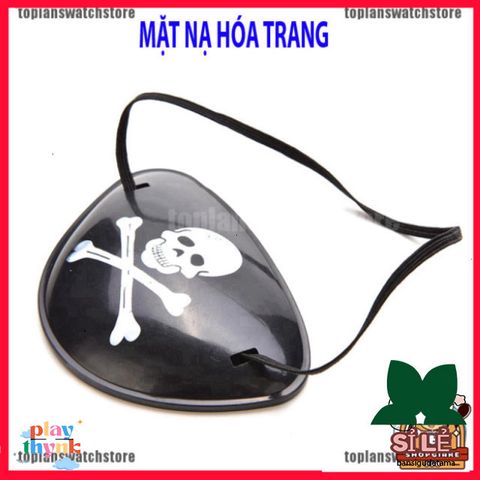 Khẩu Trang Hải Tặc Đầu Lâu - Mặt Nạ Halloween Độc Đáo Cho Lễ Hóa Trang Cướp Biển, Chất Liệu Nhựa êm ái