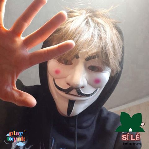 Mặt Nạ V for Vendetta Cosplay - Phụ Kiện Hóa Trang Độc Đáo Cho Tiệc Halloween, Bữa Tiệc Ẩn Danh, Thời Trang Hacker