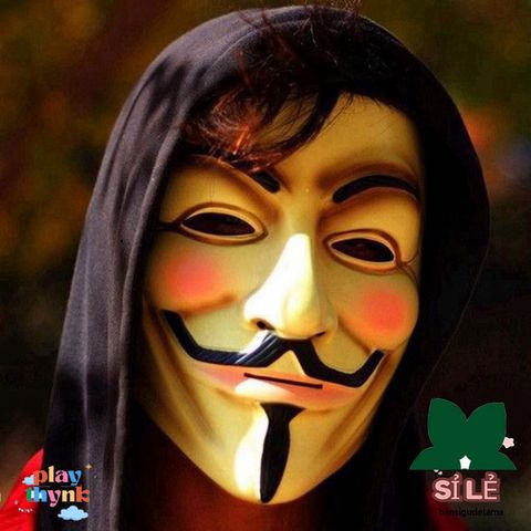 Mặt Nạ V for Vendetta Cosplay - Phụ Kiện Hóa Trang Độc Đáo Cho Tiệc Halloween, Bữa Tiệc Ẩn Danh, Thời Trang Hacker
