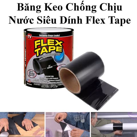 Băng Keo Chống Nước Siêu Dính Flex Tape - Dính Chắc, Chịu Thấm Nước, Giải Pháp Sửa Chữa Hiệu Quả Cho Gia Đình