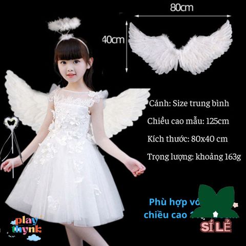 Bộ Trang Phục Cánh Thiên Thần Cho Bé - Hóa Trang Công Chúa Trung Thu, Halloween, Tết với Cánh và Đũa Thiên Thần, Quà Tặng Độc Đáo