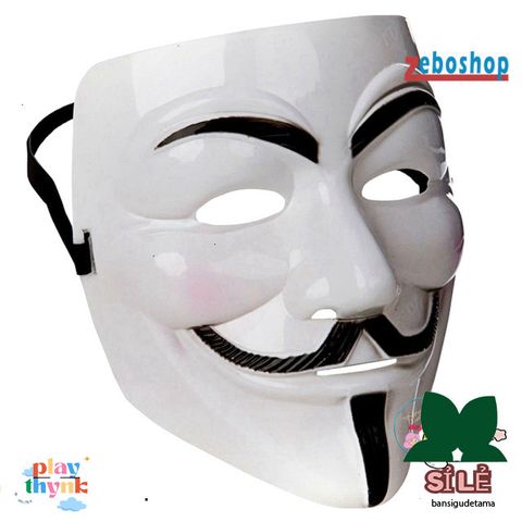 Mặt Nạ Halloween V cho Cosplay - Mặt Nạ Hóa Trang Anonymous V for Vendetta - Thích Hợp Dự Tiệc và Trang Trí Halloween