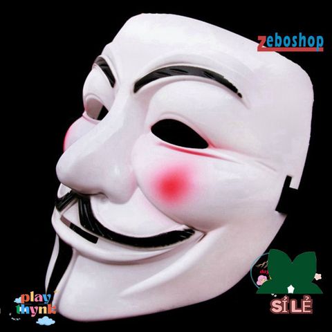 Mặt Nạ Halloween V cho Cosplay - Mặt Nạ Hóa Trang Anonymous V for Vendetta - Thích Hợp Dự Tiệc và Trang Trí Halloween