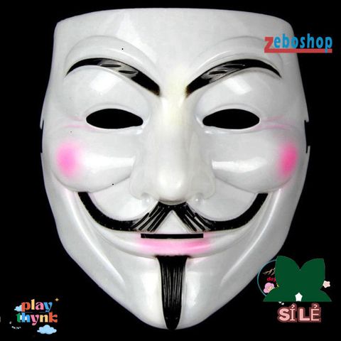 Mặt Nạ Halloween V cho Cosplay - Mặt Nạ Hóa Trang Anonymous V for Vendetta - Thích Hợp Dự Tiệc và Trang Trí Halloween
