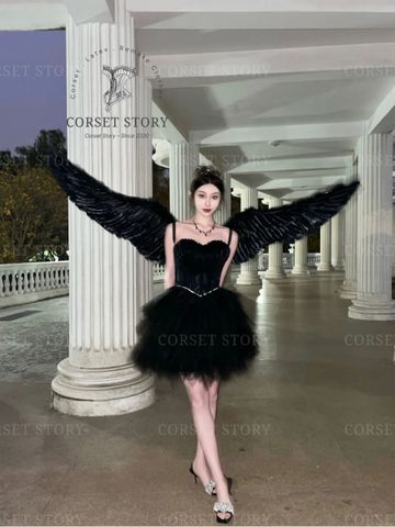 Bộ Trang Phục Hóa Trang Thiên Thần & Ác Quỷ Cho Trẻ - Phù Hợp Cho Vũ Công, Kích Thước Đen/Trắng/Đỏ, Cánh Đẹp, Giao Hàng Nhanh