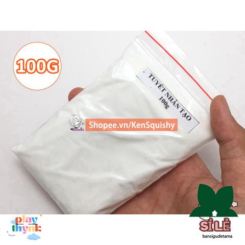 Bột Tuyết Nhân Tạo 100Gr - Nguyên Liệu Làm Slime Mây & Trang Trí Noel Trong Túi Zip - Đồ Chơi Nghệ Thuật Sáng Tạo