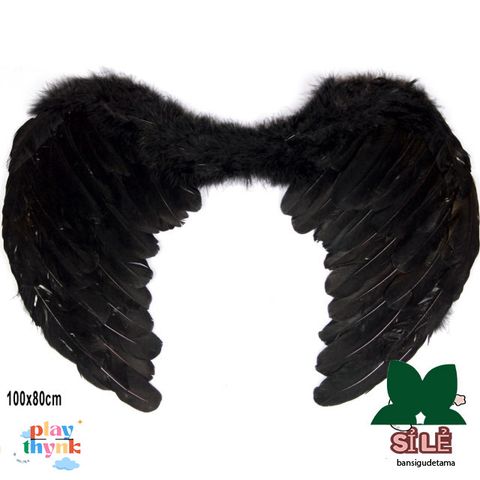 Bộ Cánh Thiên Thần Đen Trắng Cosplay - Phụ Kiện Hóa Trang Độc Đáo Cho Tiệc Tùng, Kích Thước Phù Hợp Người Lớn Trẻ Em