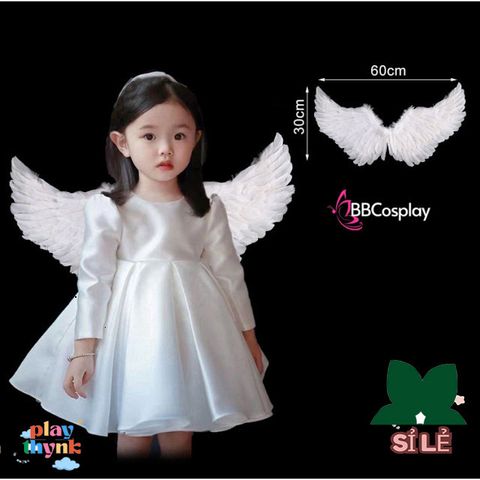 Cánh Thiên Thần Lông Ngỗng BBCOSPLAY Cho Trẻ Em - Phụ Kiện Hóa Trang Đáng Yêu, Nhiều Kích Cỡ 60-80-100cm, Giúp Bé Biến Thành Thiên Thần Nhỏ Xinh