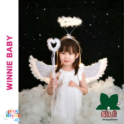 Cánh Thiên Thần Lông Ngỗng BBCOSPLAY Cho Trẻ Em - Phụ Kiện Hóa Trang Đáng Yêu, Nhiều Kích Cỡ 60-80-100cm, Giúp Bé Biến Thành Thiên Thần Nhỏ Xinh