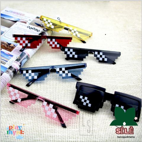 Kính Mắt Thug Life 6 Chấm Nhiều Màu - Phụ Kiện Siêu Ngầu Cho Gamer và Tín Đồ Minecraft