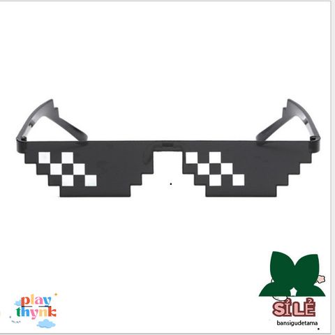 Kính Mắt Thug Life 6 Chấm Nhiều Màu - Phụ Kiện Siêu Ngầu Cho Gamer và Tín Đồ Minecraft