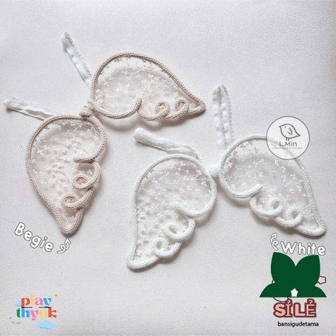 Cánh Thiên Thần Nữ LACE ANGEL WINGS - Phụ Kiện Chụp Ảnh và Decor Phòng Cho Bé - Handmade Từ L.MIN