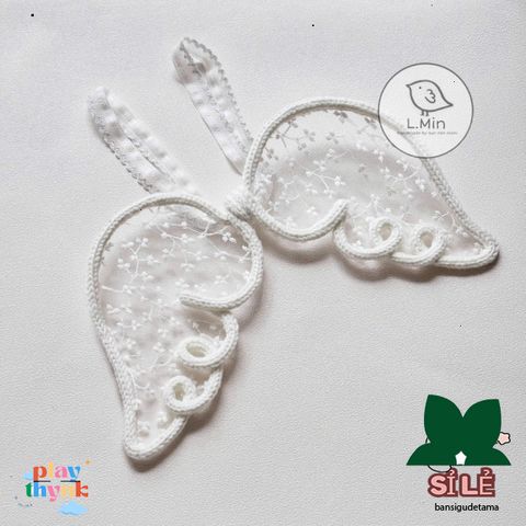 Cánh Thiên Thần Nữ LACE ANGEL WINGS - Phụ Kiện Chụp Ảnh và Decor Phòng Cho Bé - Handmade Từ L.MIN