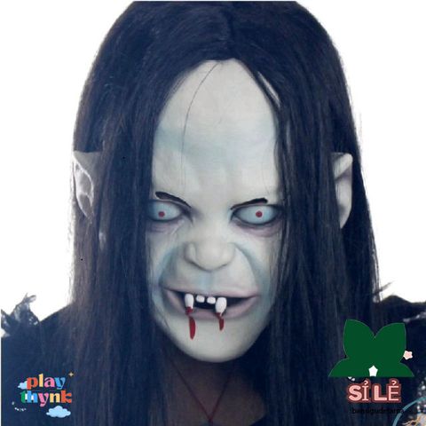 Khẩu trang Halloween Sadako - Mặt Nạ Kinh Dị Latex Cho Video TikTok, Hóa Trang Độc Đáo, Đạo Cụ Lễ Hội Halloween