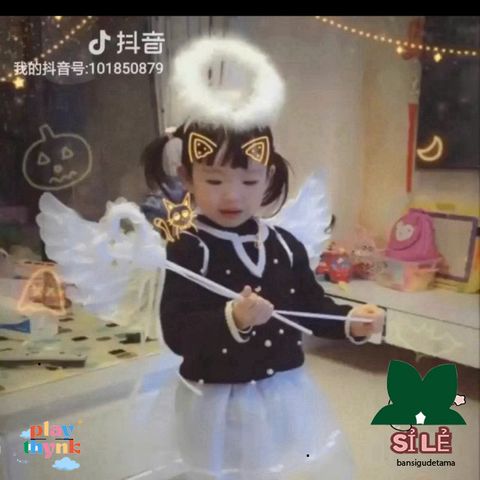 Bộ Hóa Trang Ma Quái Halloween - Cánh Thiên Thần Đen Trắng, Sừng Quỷ Đỏ, Cây Ba Chĩa Phụ Kiện Cosplay Thú Vị
