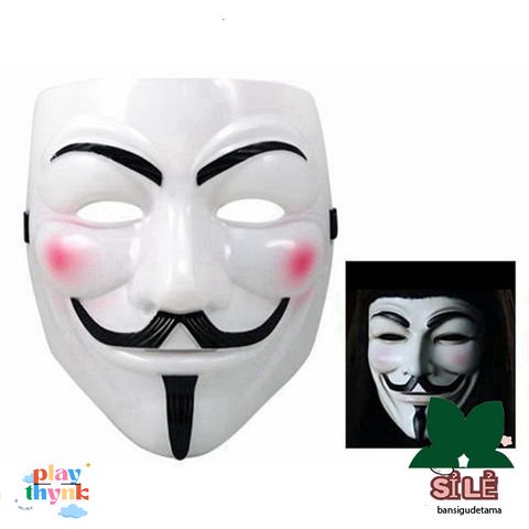 Mặt Nạ Guy Fawkes Anonymous - Phụ Kiện Hóa Trang Halloween và Cosplay, Chất Liệu Nhựa Cao Cấp, Phụ Kiện Độc Đáo Cho Bữa Tiệc Halloween