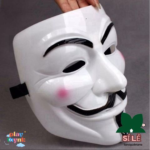 Mặt Nạ Guy Fawkes Anonymous - Phụ Kiện Hóa Trang Halloween và Cosplay, Chất Liệu Nhựa Cao Cấp, Phụ Kiện Độc Đáo Cho Bữa Tiệc Halloween