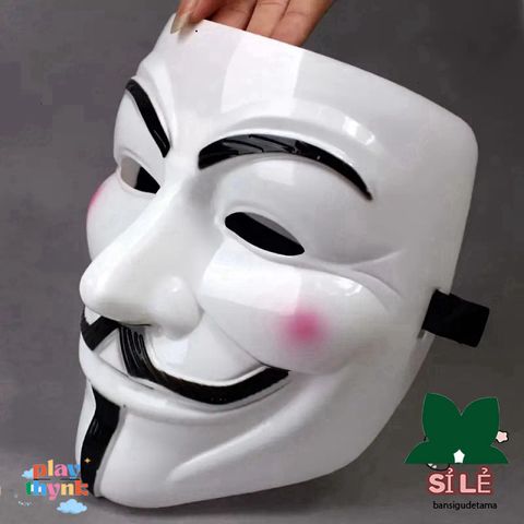Mặt Nạ Guy Fawkes Anonymous - Phụ Kiện Hóa Trang Halloween và Cosplay, Chất Liệu Nhựa Cao Cấp, Phụ Kiện Độc Đáo Cho Bữa Tiệc Halloween