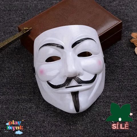 Mặt Nạ Guy Fawkes Anonymous - Phụ Kiện Hóa Trang Halloween và Cosplay, Chất Liệu Nhựa Cao Cấp, Phụ Kiện Độc Đáo Cho Bữa Tiệc Halloween