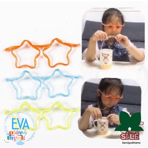 Ống Hút Mắt Kính Ngôi Sao Cute - Phụ Kiện Thời Trang Vui Nhộn Độc Đáo Cho Trẻ Em và Người Lớn M2369