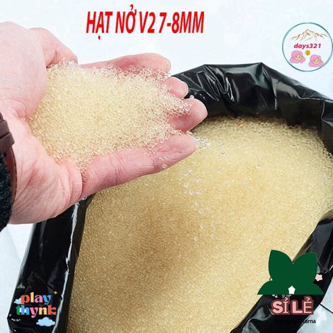 Bộ 5000 Hạt Tinh Thể V2 7-8 MM Đàn Hồi Tốt Hơn - Hạt Nở Cho Thủy Sinh & Trang Trí Lọ Hoa