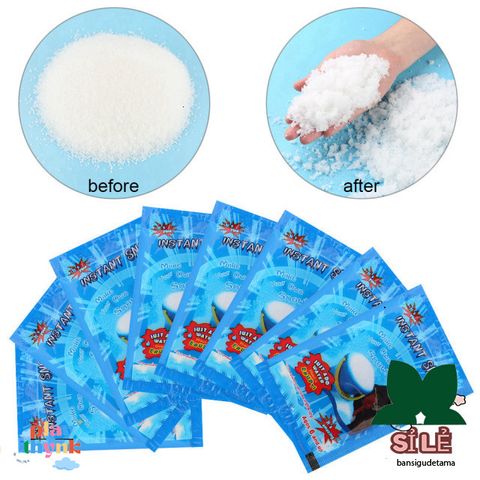 Bột Tuyết Lấp Lánh 15ml - Trang Trí Giáng Sinh Tự Chế, Nhân Tạo Siêu Thấm, Quà Tặng Thú Vị Cho Bạn Bè, Gia Đình