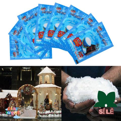 Bột Tuyết Lấp Lánh 15ml - Trang Trí Giáng Sinh Tự Chế, Nhân Tạo Siêu Thấm, Quà Tặng Thú Vị Cho Bạn Bè, Gia Đình