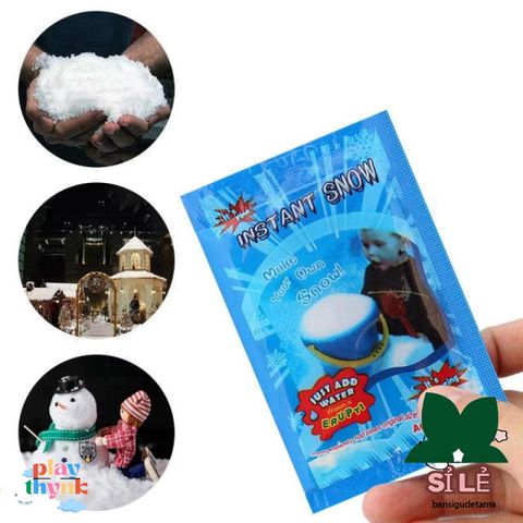 Bột Tuyết Lấp Lánh 15ml - Trang Trí Giáng Sinh Tự Chế, Nhân Tạo Siêu Thấm, Quà Tặng Thú Vị Cho Bạn Bè, Gia Đình