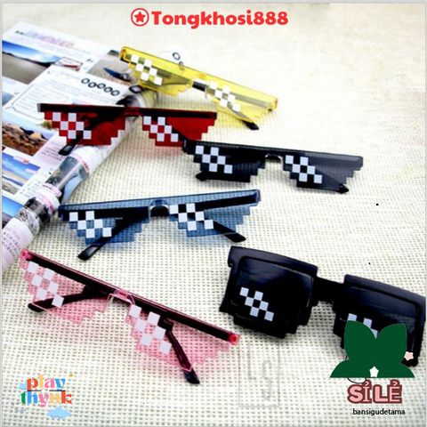 Kính Mắt Thug Life 6 Chấm Màu Sắc Đặc Biệt - Phụ Kiện Thời Trang Cho Gamer, Phong Cách Nổi Bật