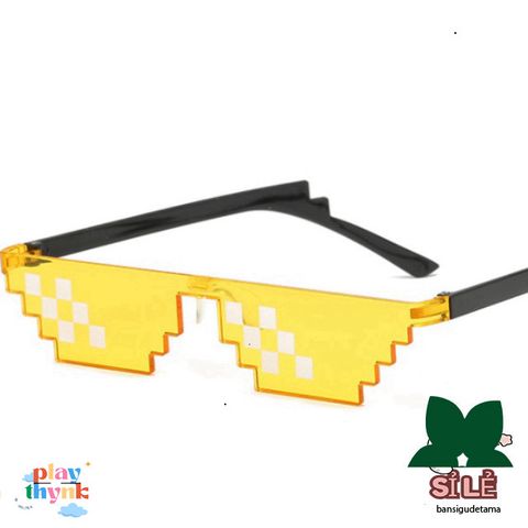 Kính Thug Life 6 Chấm Phong Cách Minecraft - Kính Mắt Thời Trang Cực Ngầu, Chống Bụi Cho Nam Nữ, Hot Trend 2023