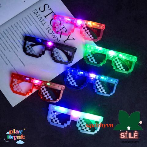 Kính LED phát quang đa sắc phong cách TikTok - Kính thời trang độc đáo cho tiệc tùng, hòa nhạc, sự kiện hấp dẫn