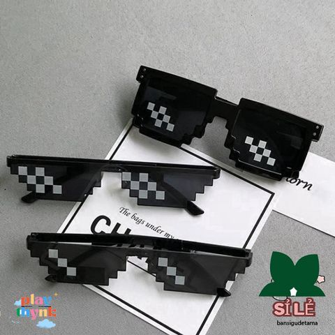 Kính Mát Thug Life Cá Tính - Kính Râm Hai Chiều Pixel Disco Chống Chói UV400 - Phong Cách Thời Trang Dành Cho Mọi Người
