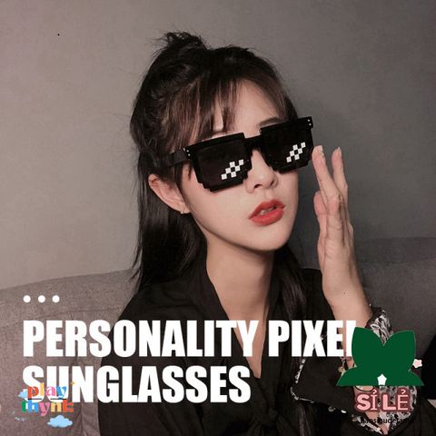 Kính Mát Thug Life Cá Tính - Kính Râm Hai Chiều Pixel Disco Chống Chói UV400 - Phong Cách Thời Trang Dành Cho Mọi Người