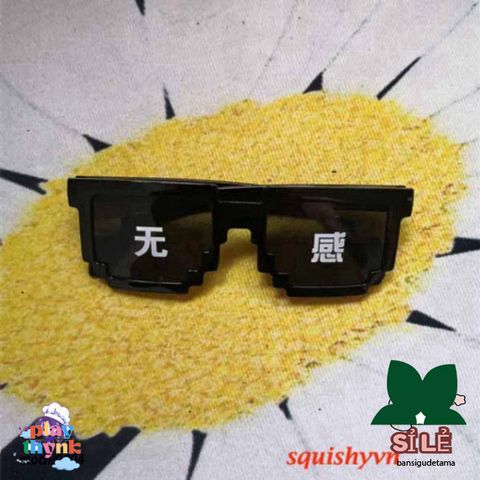 Kính Mắt Thug Life Minecraft Độc Đáo - Kiểu Dáng Thời Trang 6 Chấm Đen & Hồng, Phong Cách Năng Động, Free Ship Từ 50K