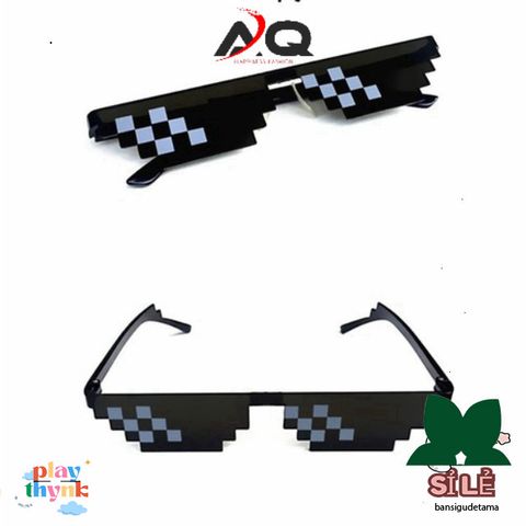 Kính Thug Life Minecraft - Kính Mắt Thời Trang Xu Hướng 2024, Dùng Chơi Nhóm và Chắn Bụi, Dành Cho Nam Nữ