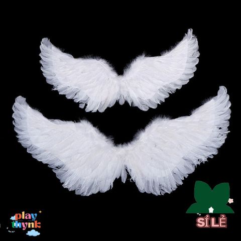 Cánh Thiên Thần Hóa Trang Trắng - Phụ Kiện Halloween và Giáng Sinh Dễ Thương cho Bé Gái - Size Nhỏ, Vừa, Lớn