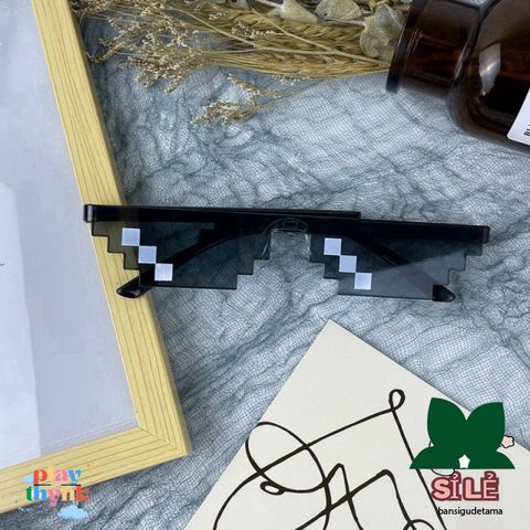 Kính Mát Hình Vuông 2D Retro Thời Trang Unisex - Kính Râm Thuglife Cá Tính Cho Cả Nam Nữ