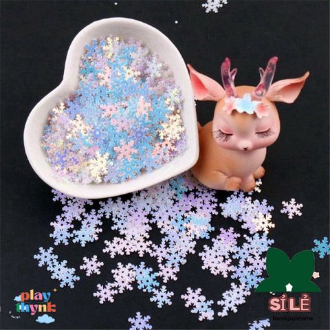 Bông Tuyết Nhân Tạo Trang Trí Giáng Sinh - 1000 Chiếc Sequins 1.5cm/2cm/3cm Đồ Trang Trí Cây Thông Noel Sáng Tạo