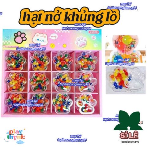 Khay Đựng 24 Hạt Nở Siêu Đáng Yêu Hình Chân Mèo - Đồ Trang Trí Văn Phòng Dễ Thương Cho Mọi Lứa Tuổi