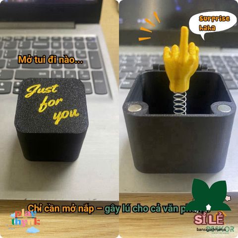 Nhẫn Troll Ngón Giữa RingOoops - Quà Tặng Hài Hước Độc Lạ Nghệ Thuật Trang Trí Bàn Làm Việc Siêu Chất