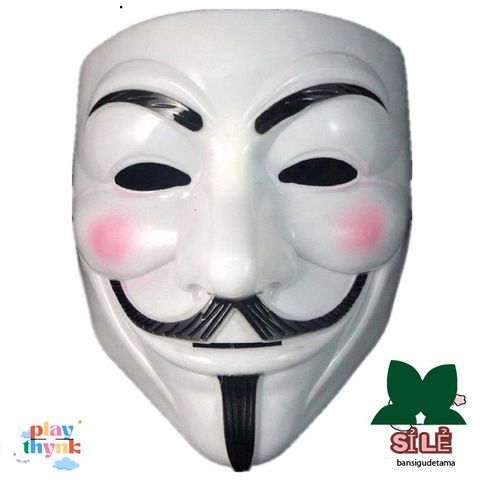 Mặt Nạ V for Vendetta - Phụ Kiện Halloween Độc Đáo cho Tín Đồ Hacker, Tiệc Tùng và Trang Trí Thú Vị