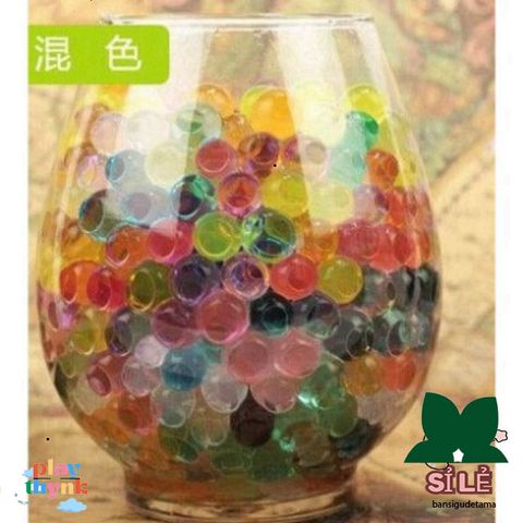 Hạt nhựa trong suốt hồng trắng - Nguyên liệu làm slime, trang trí cây xanh, tạo không gian sống đẹp và sạch sẽ