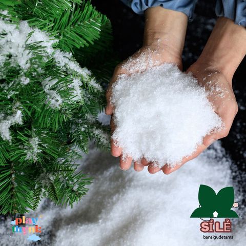 Bột Tuyết Nhân Tạo Trang Trí Giáng Sinh 100G - Tuyết Giả An Toàn, Trang Trí Cây Thông Noel, Quầy Mua Sắm