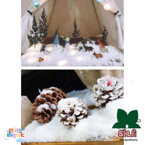 Bột Tuyết Nhân Tạo Trang Trí Giáng Sinh 100G - Tuyết Giả An Toàn, Trang Trí Cây Thông Noel, Quầy Mua Sắm