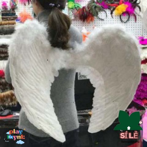 Đôi Cánh Thiên Thần Trắng 100x80cm - Phụ Kiện Cosplay Đẹp Mắt Cho Tiệc Tùng Và Lễ Hội - Hóa Trang Độc Đáo