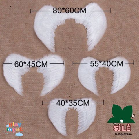 Đôi Cánh Thiên Thần Trắng 100x80cm - Phụ Kiện Cosplay Đẹp Mắt Cho Tiệc Tùng Và Lễ Hội - Hóa Trang Độc Đáo