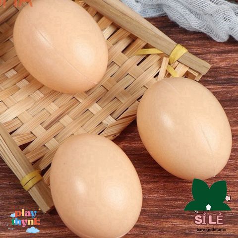 Trứng Gà Nhựa Giả - Công Cụ Tập Ấp và Trang Trí Nghệ Thuật DIY An Toàn Cho Gà Mái, Chất Liệu Bền Bỉ, Kích Thước Thực