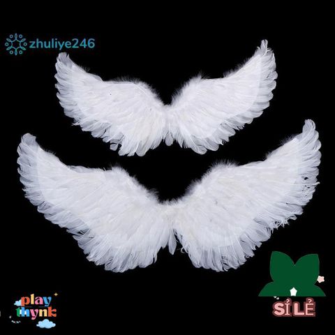 Cánh Thiên Thần Trắng Cho Trẻ Em - Phụ Kiện Sinh Nhật, Halloween, Cosplay Lông Vũ Nhẹ, Đeo Vai Tiện Lợi